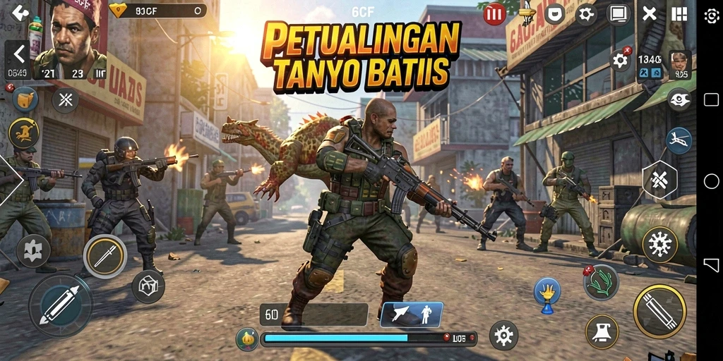 Tangkapan layar 6CF menampilkan aksi mendebarkan dalam setiap pertarungan.