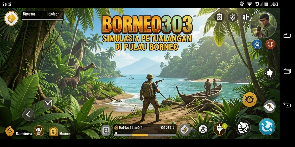 Tampilan gameplay <strong>BORNEO303</strong> yang menakjubkan dan realistis.