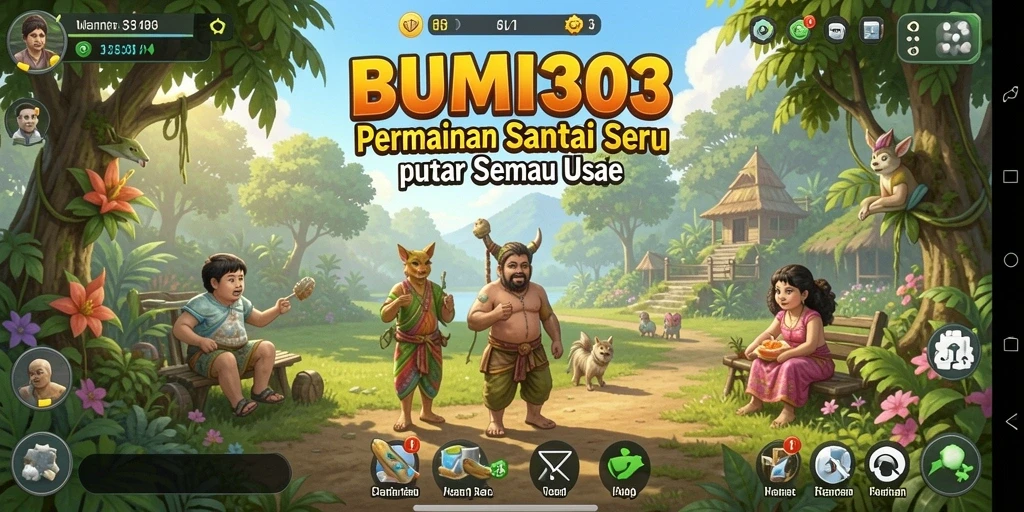 Tangkapan layar gameplay BUMI303 yang menampilkan keseruan pemain.