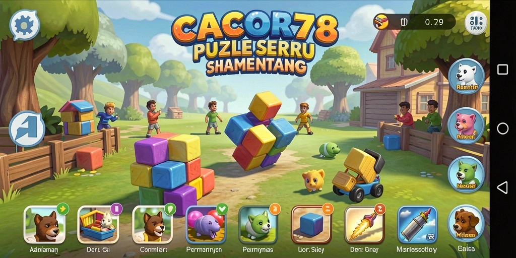 Tangkapan layar gameplay CACOR78 menampilkan puzzle yang menantang.