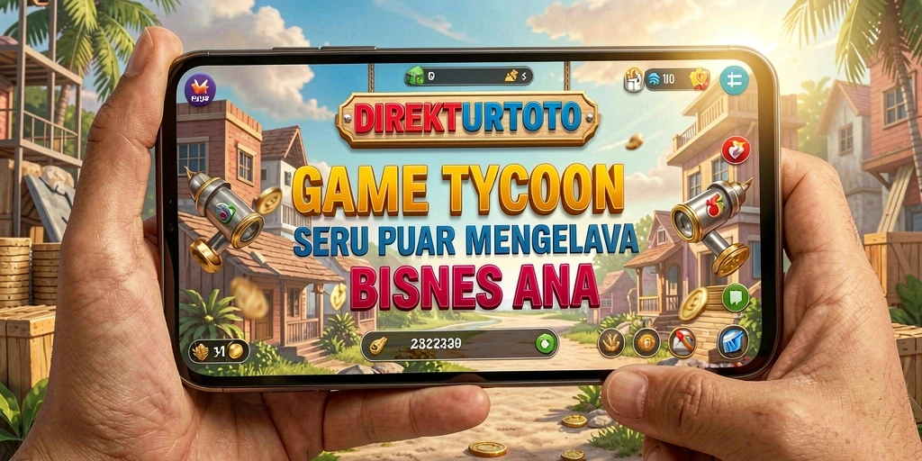 Tampilan gameplay seru dalam DIREKTURTOTO dengan strategi bisnis.