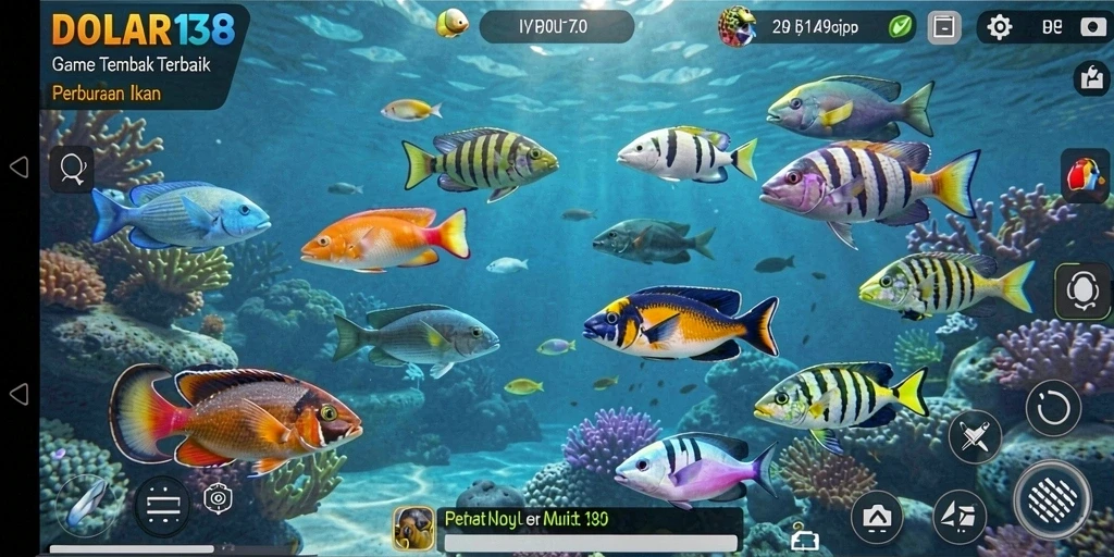 Screenshot gameplay DOLAR138 yang menampilkan keseruan menembak ikan.