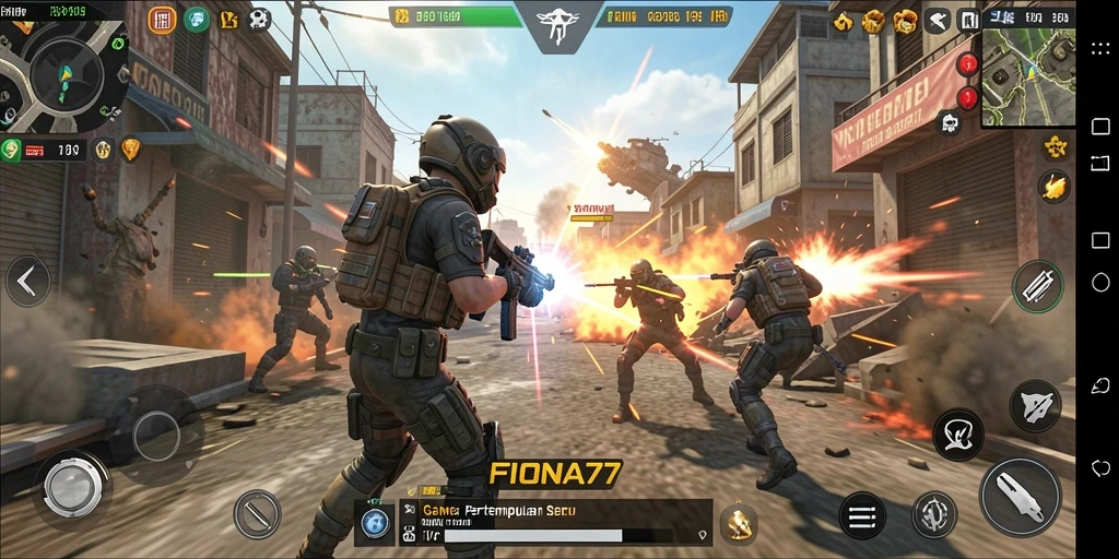 Tampilan aksi gameplay seru dalam FIONA77 yang penuh tantangan.
