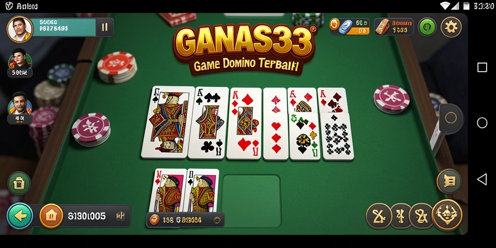 Screenshot gameplay GANAS33 yang menampilkan aksi domino seru.