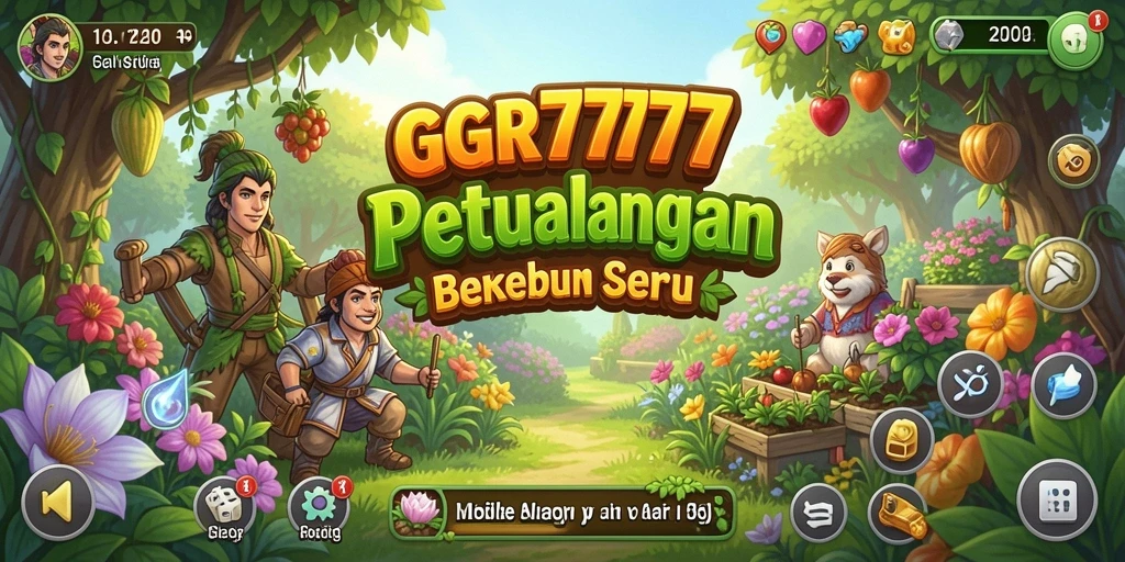 Screenshot GGR7777 menampilkan gameplay seru berkebun di ladang yang luas.