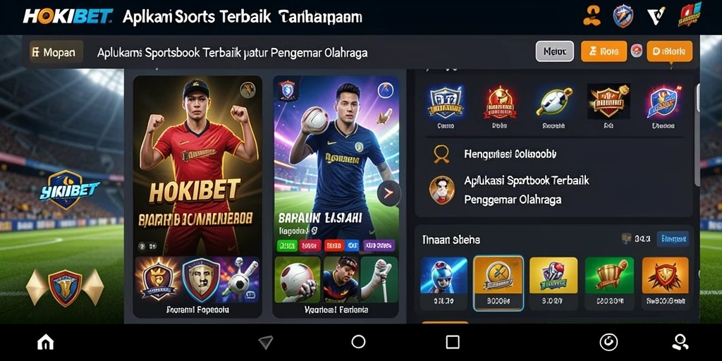 Screenshot menunjukkan antarmuka HOKIBET saat bertaruh pada olahraga.