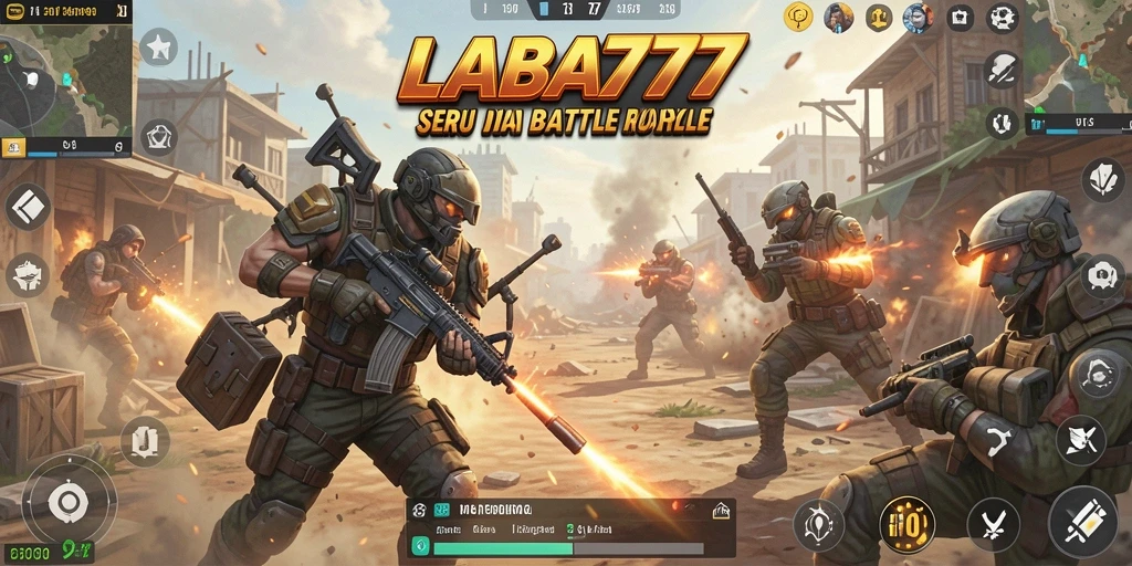 Gameplay seru LABA777 dalam pertarungan Battle Royale yang intens.