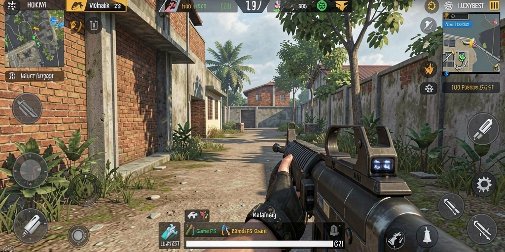 Screenshot gameplay yang mendebarkan dari LUCKYBEST.