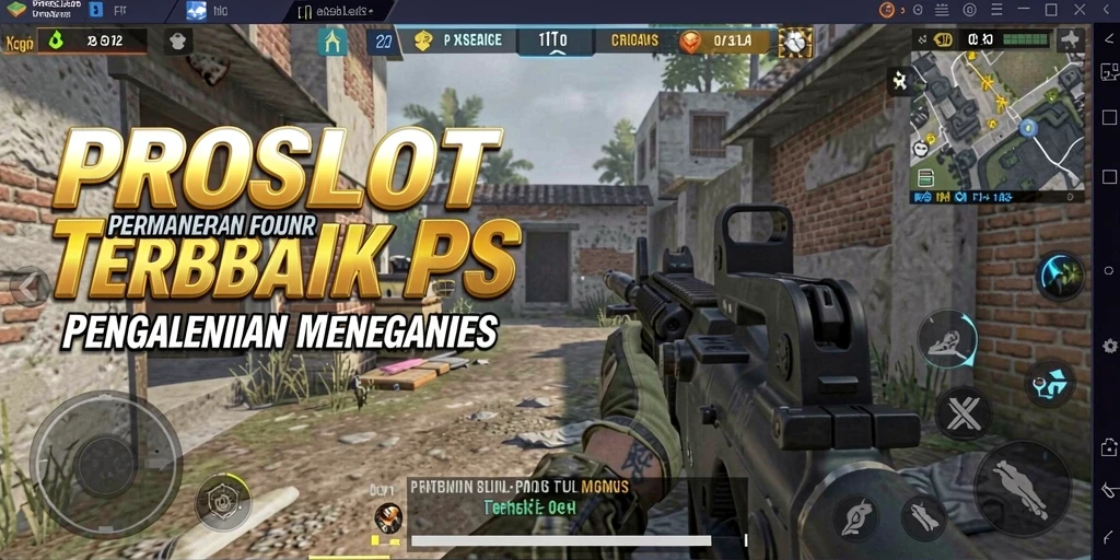 Tangkapan layar gameplay PROSLOT dengan aksi tembak-menembak yang mendebarkan.
