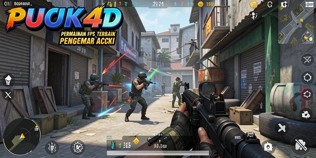 Gameplay <strong>PUCUK4D</strong> yang menegangkan dalam mode FPS.