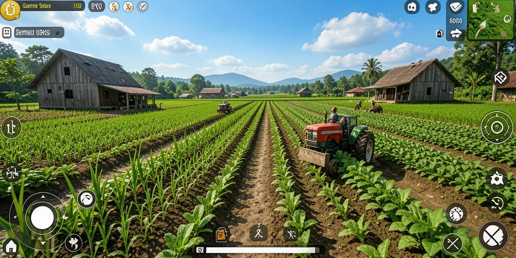 Gameplay menarik dari RK55 yang menampilkan aktivitas bertani.