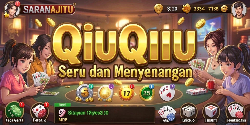 Tampilan seru dari gameplay QiuQiu SARANAJITU.