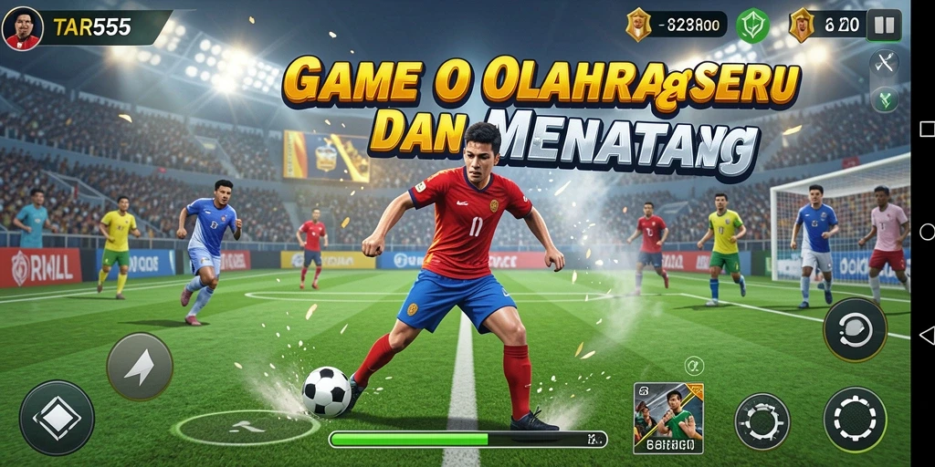Screenshot gameplay TAR555 menampilkan pertandingan olahraga yang mendebarkan.