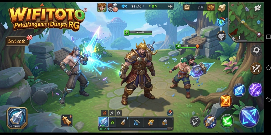 Tangkapan layar gameplay seru dari WIFITOTO yang menunjukkan pertarungan karakter.