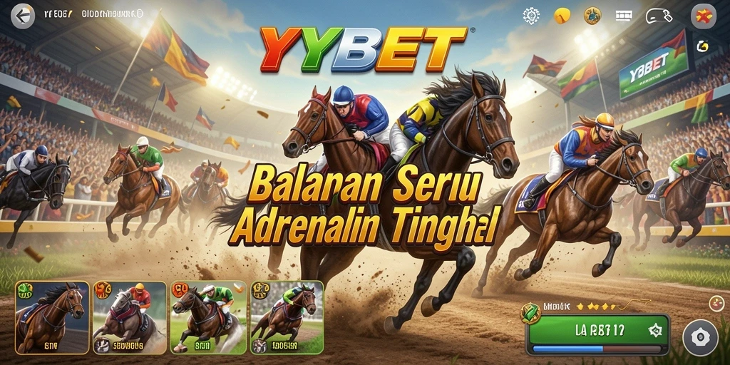 Screenshot gameplay YYBET yang menunjukkan aksi balapan yang mendebarkan.