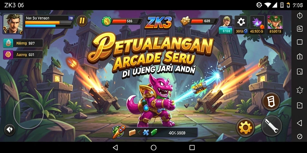 Tampilan gameplay ZK3 yang menarik dan penuh aksi.